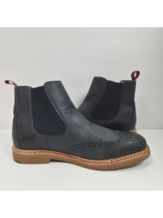Johnston & Murphy Men\'s Navy Pearce Wingtip Chelsea Boots 27-2229 US Size 8.5M main image 5